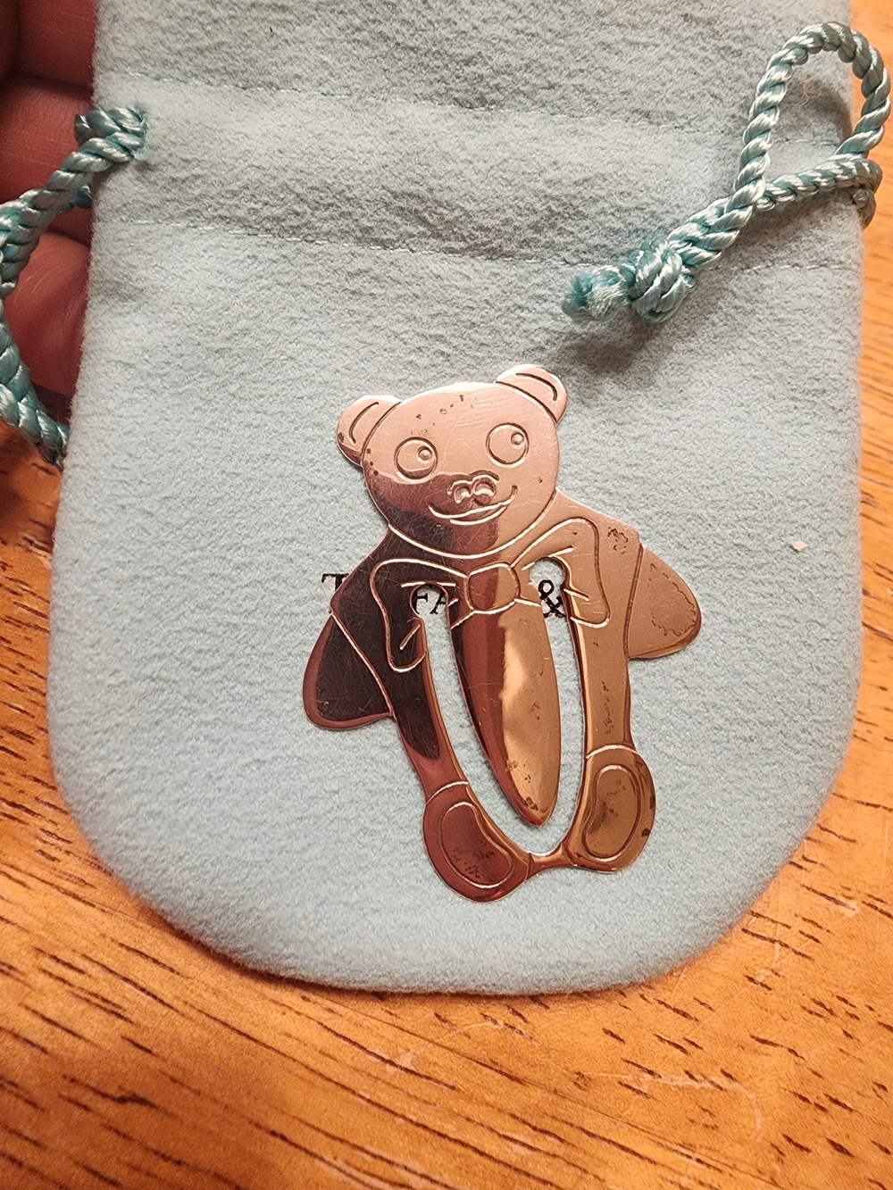 vintage Tiffany & Co. Sterling Silver Teddy Bear Bookmark (circa 1984)